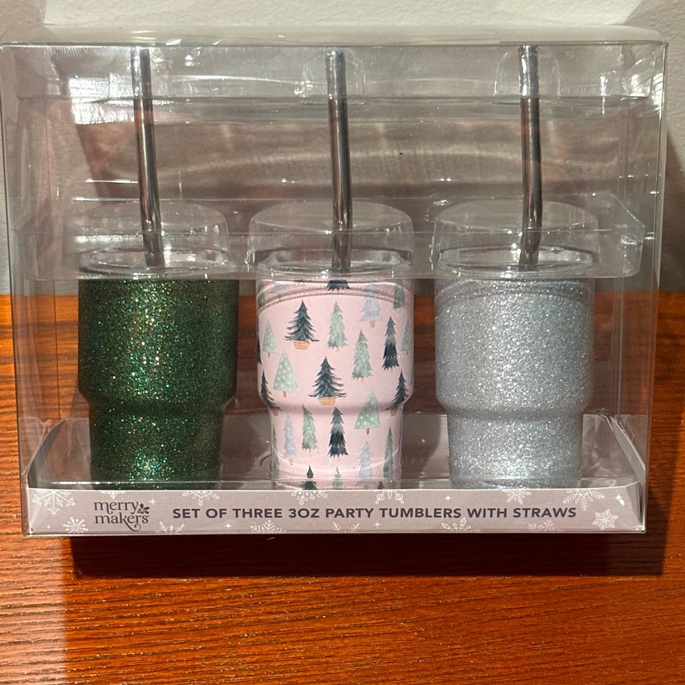 Mini Holiday Tumblers Set of 3